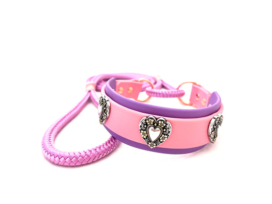 Biothane Rope Martingale Leash "Heart"