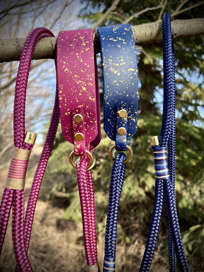 Biothane-Rope Martingale Leash Single 1.5" "Speckled"