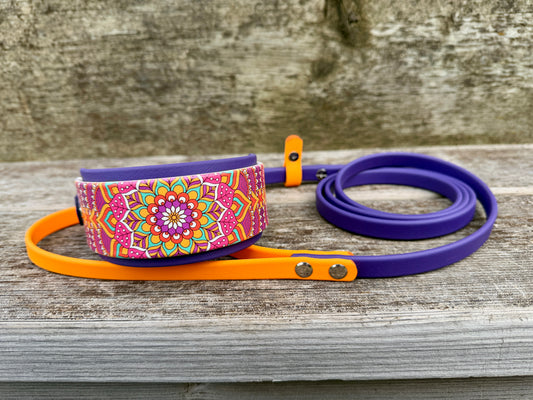 Martingale Leash Pink Mandala 2"