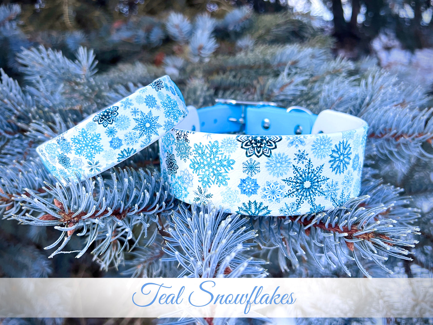 "Teal Snowflakes"