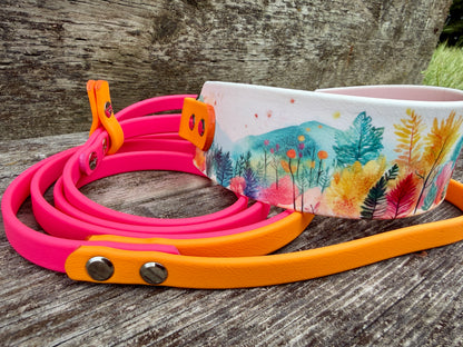 Pastel Mountains Martingale Leash 2"