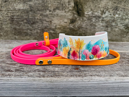 Pastel Mountains Martingale Leash 2"