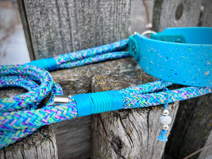 Biothane Rope Martingale "Blue Speckle"