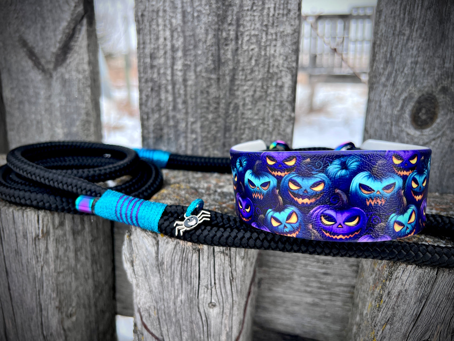 Biothane Rope Martingale "Black Halloween"